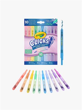 Crayola Clicks Retractable Markers 10 Pcs - Pastel