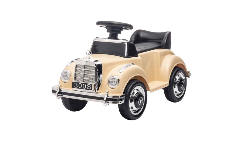 Työntöauto lapsille Aiyaplay 77,5x41,5x45 cm, kerma/musta väri – kuva 1/1