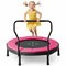 Mini trampoliini 102x77cm, pinkki/musta väri – kuva 1