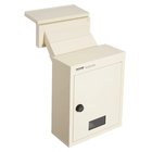 Seinään kiinnitettävä postilaatikko, terästä, beige, numerolukolla