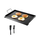Hiiliteräksinen suorakaiteen muotoinen grillipannu, 24x16 tuumaa, kannettava grilli
