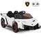 Lasten sähköauto 111x61x45cm, valkoinen/musta väri – kuva 1