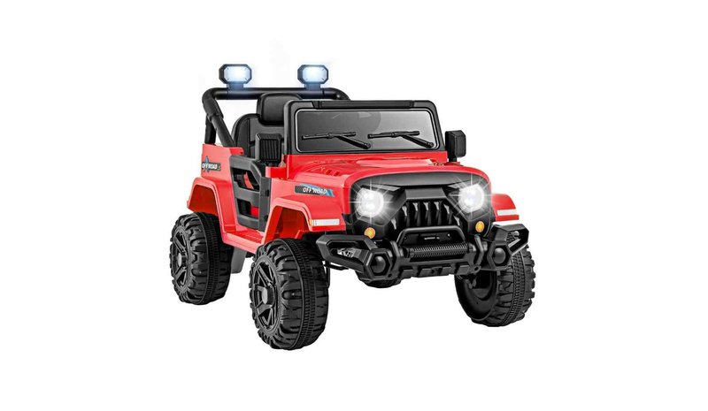 Lasten sähköauto 99x62x62cm, punainen/musta – kuva 1/1