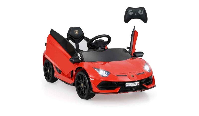 Lasten sähköauto 107x64x46cm, punainen/musta – kuva 1/1
