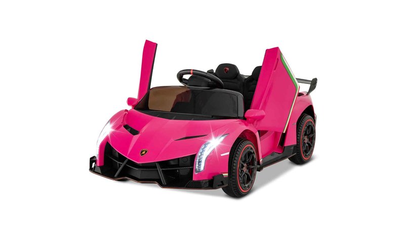 Lasten sähköauto 111x61x45cm, vaaleanpunainen/musta – kuva 1/1