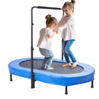 Lasten kokoontaitettava trampoliini 56x36 tuumaa kahvalla, sininen