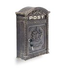 Vintage-postilaatikko 44,5x31x95cm, väri ruskea/kulta