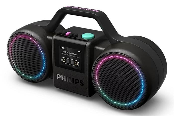 Philips The Roller Stereo portable speaker Black 60 W