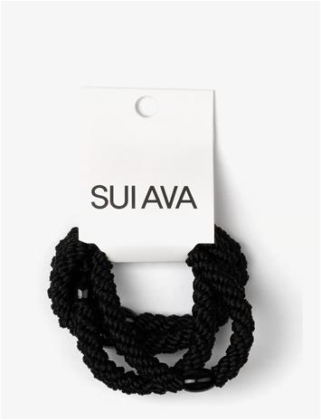 SUI AVA 4-pack Basic Essentials Elastics Black Beauty