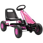 Polkuauto, Säädettävä istuin, Vaaleanpunainen, 110 ä— 62 ä— 61 cm