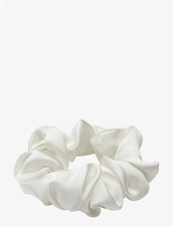 Lenoites Mulberry Silk Scrunchie – White