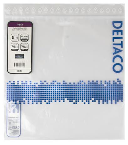 Deltaco HDMI cable with Ethernet - 5 m