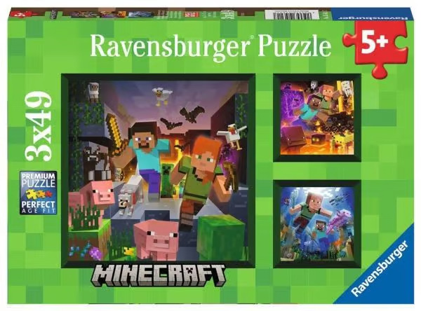 Ravensburger Palapelit Minecraft Biomes 3x49