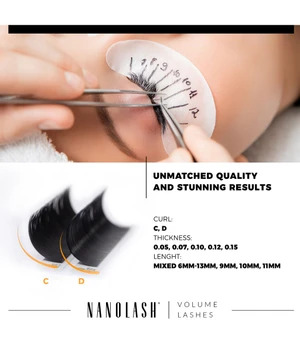 Nanolash Volume Lashes 0.10 C 9 mm – kuva 3/6