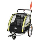 Lasten polkupyörän peräkärry Homcom 142x75x101cm, musta/keltainen