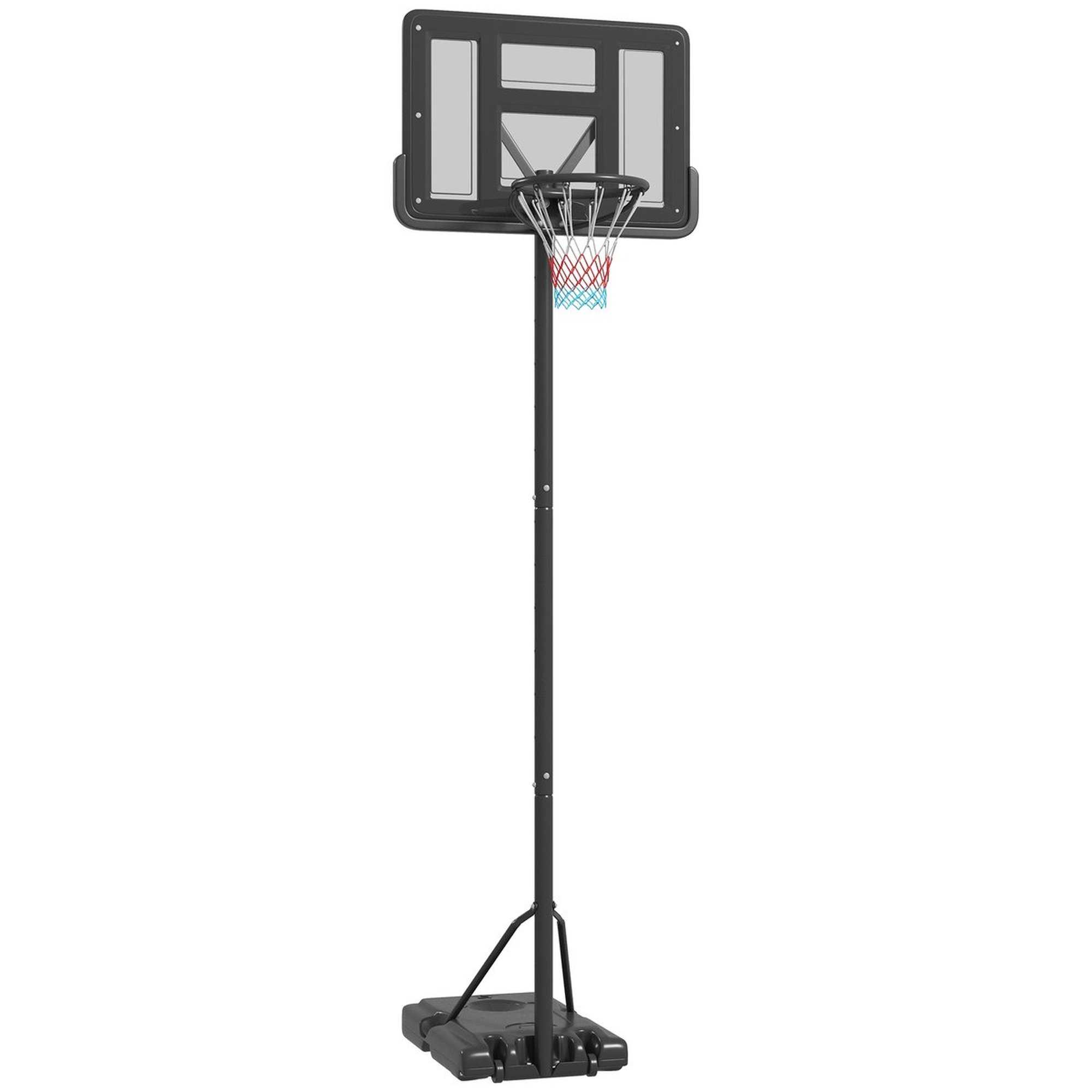 Lasten koripallorengas jalustalla Sportnow 110x90x370m., musta väri