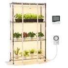 Kasvihuone sisäkasveille, jossa 4 hyllyä, 180 W lamput ja ajastin