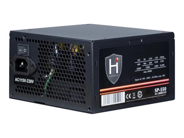 Inter-Tech HIPOWER SP-550 550W -virtalähde, 80 Plus Bronze – kuva 3/3