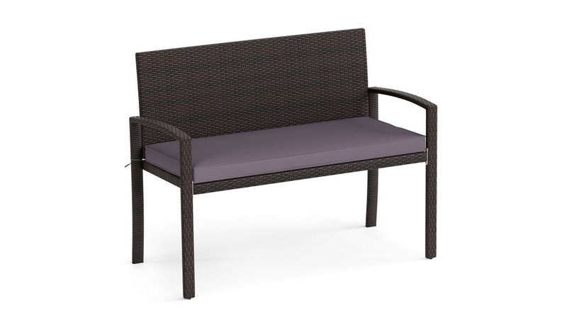 Puutarhapenkit 56x110x84cm, ruskea/tummanharmaa – kuva 1/1