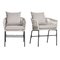 Ulkotuolien sarja, 2 kpl, Beige, 57 × 60 × 71 cm – kuva 1