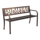 Ulkopenkki, 127 cm, metallirunko, PVC-selkänoja, pronssi