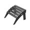 Adirondack kokoontaitettava HDPE-rahi, musta, säänkestävä, 47x50x33 cm – kuva 1
