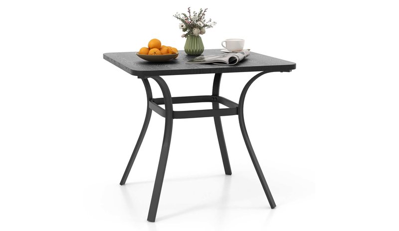 Ulpöyt 80x80x73cm, musta väri – kuva 1/1