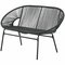 Puutarhapenkki Outsunny 132x72x83cm., musta – kuva 1
