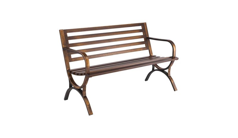 Ulkopenkki, 127 cm, metallirunko, antiikkipronssi – kuva 1/1