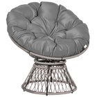 Puutarhatuoli jalkatuella Outsunny 87x97x86cm., harmaa