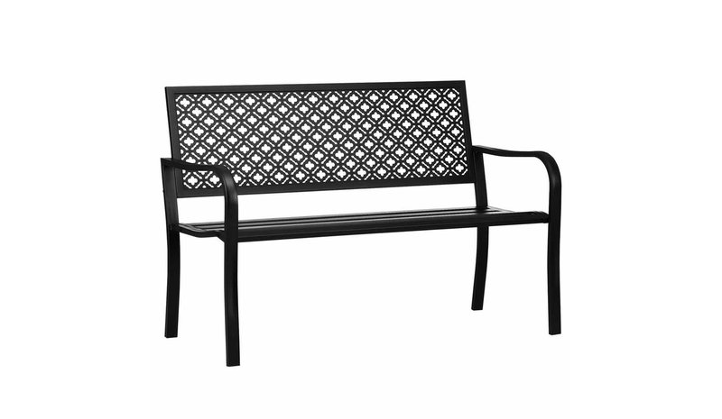 Puutarhapenkki Outsunny 127x63x83cm., musta – kuva 1/1