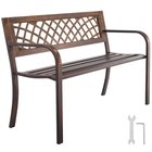 Ulkopenkki 116 cm, hiiliteräsrunko, PVC-verkko, antiikkipronssi