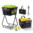 Tennispallokori VEVOR HN001, 175 tennispalloa tai 290 pickleball-palloa, Musta, 62 × 18 × 41 cm