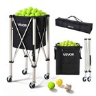 Tennispallokärry VEVOR JQ-SU200A, 200 palloa, Musta, 96,5 × 20 × 15,5 cm