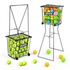 Tennispallikärry VEVOR JQ-T075A, 75 tennispallolle, Musta, 74 × 35,5 × 8,5 cm