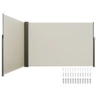 Sisäänvedettävä sivumarkiisi, 79x236 cm, beige, vedenpitävä, UV 30+