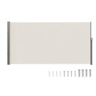 Sisäänvedettävä sivumarkiisi, 180 g polyesteriä, vedenpitävä, beige, 71 x 138"