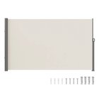 Sisäänvedettävä sivumarkiisi, 160 cm x 340 cm, vedenpitävä, beige