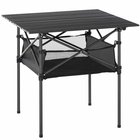 Kokoontaitettava retkipöytä Outsunny 70x70x69cm, musta