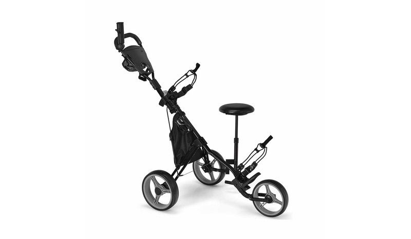 Golfkärry 129,5x75x119,5cm, musta väri – kuva 1/1