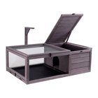 Puinen kilpikonnan lintuhäkki 91x61x33 cm valotelineellä