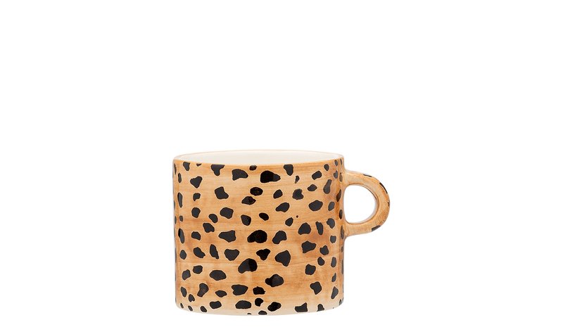 Anna + Nina Leopard Tea Mug - Brown - 50 CL