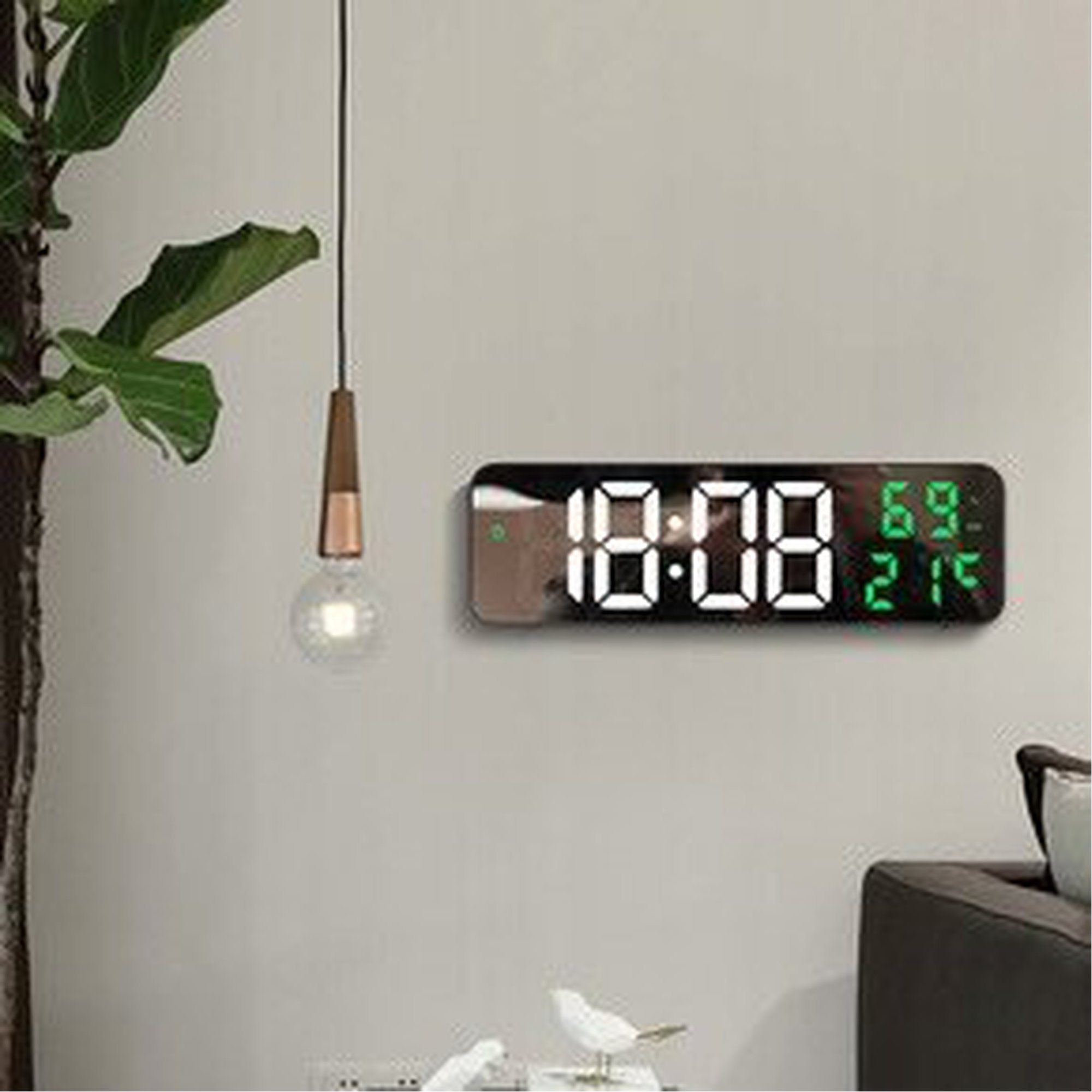 LED kello 12/24 LUSTER, vihreä