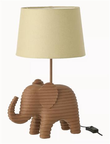 J-Line Table Lamp Striped Polyresin Brown - Brown - ONE SIZE