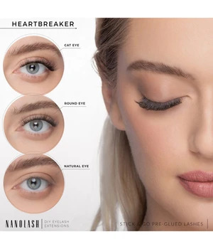 Nanolash DIY eyelash extensions Stick & Go pre-glued lashes Heart