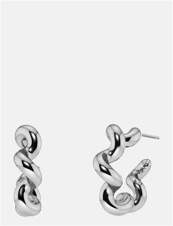 Edblad Spiral Hoops L Silver One Size - Silver - ONE SIZE