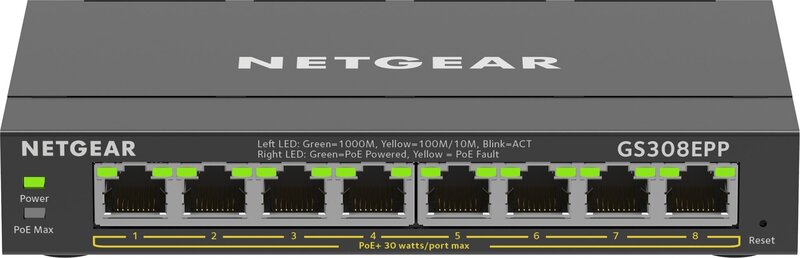 NETGEAR GS308EPP-100PES, kytkin