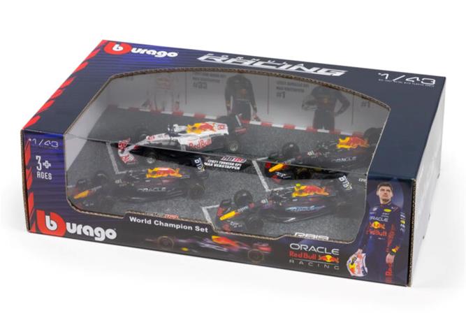 1:43 F1 RED BULL RACING 4Pk MAX VERSTAPPEN CHAMPION SET