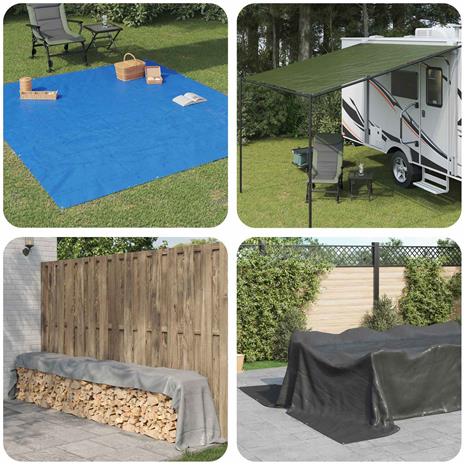 vidaXL Pressu 260 g/mÂ² 4x6 m harmaa HDPE