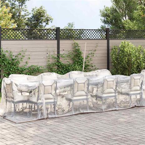 vidaXL kirkas suojapeite silmukoilla 4x5 m polyeteeniä